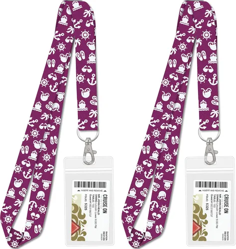 Miniatura 13 de Cruise On Cordones para tarjetas de crucero (paquete de 2) en 2026 y 2027, cordón de crucero con soporte para identificación, tarjeta de Blanco