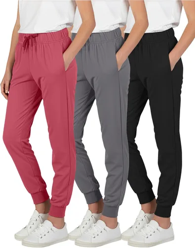 Miniatura 13 de Real Essentials Paquete de 3: pantalones deportivos casuales para niñas (de 7 a 16 años)