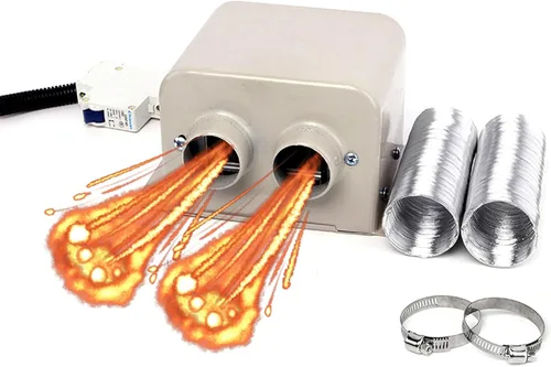 CYDZSW Calentador de coche de 12 V 800 W, alimentado por batería, desempañador de ventana de parabrisas, kit de calentador eléctrico de asiento