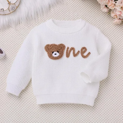 Miniatura 107 de Suéter de primer cumpleaños para bebés y niñas de un año de edad, sesión de fotos, otoño e invierno