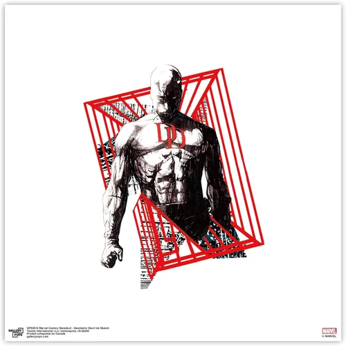 Miniatura 9 de Trends International Gallery Pops Marvel Comics Daredevil - Póster geométrico de tinta de diablo, arte de pared, 12.00 x 12.00 pulgadas, versión