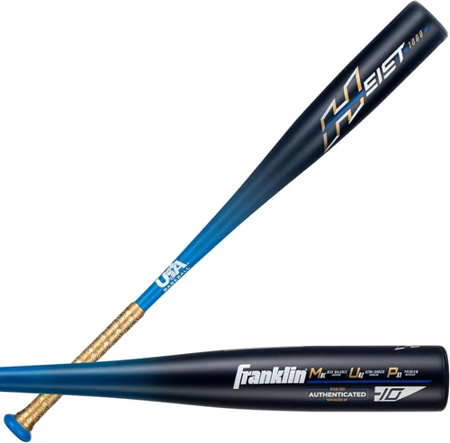 Franklin Sports Bate de béisbol juvenil – Heist Bates de béisbol para niños de 8 a 12 años – Barril grande de 2 5/8 pulgadas Bate de metal para Real