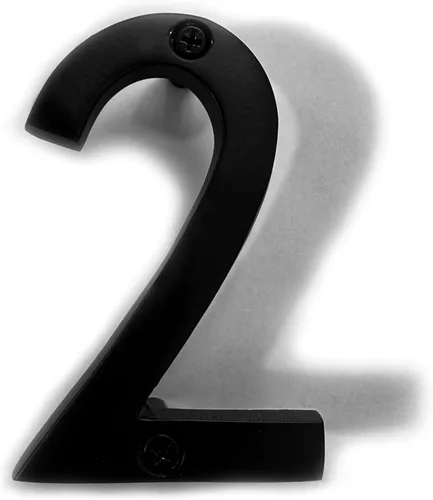 Miniatura 27 de NACH Números de casa flotantes, números de casa negros de aluminio de 6 pulgadas para exteriores, número 5, números de puerta con accesorios