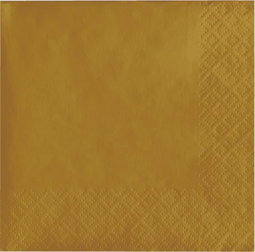 Miniatura 14 de Creative Converting 663276B Toque de color - Servilletas de papel de 2 capas para almuerzo (50 unidades), dorado brillante, 16.5 cm x 16.5 cm Oro