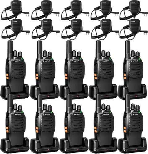 Miniatura 13 de Walkie Talkies Retevis H-777H, pantalla irrompible oculta, pantalla de canal, FRS portátil, linterna LED, carga USB-C, alarma de emergencia, manos