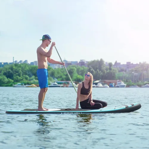 Miniatura 6 de Bifanuo Tabla de Paddle Inflable con Accesorios SUP y Mochila. Tablas de Paddle para Adultos. Cubierta Antideslizante, Postura Ancha, Aleta