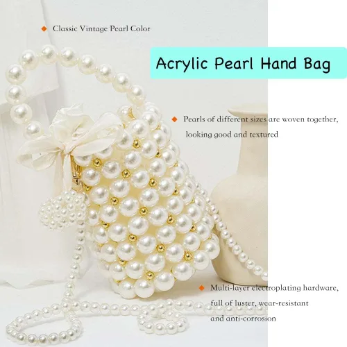 Miniatura 2 de Bolso bandolera de mano multicolor con cuentas de mano para mujer