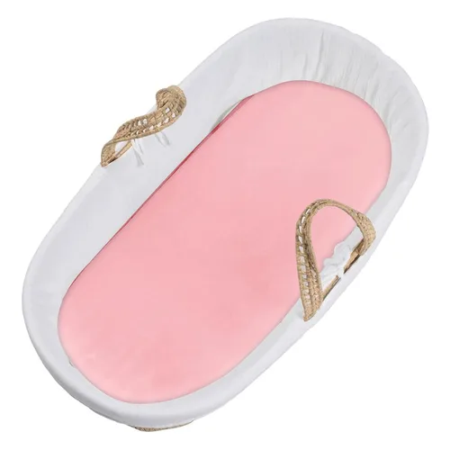 Miniatura 6 de Sábanas de moisés para bebé niña 1 unidad, sábana de satén para moisés, sábana ajustada suave para moisés con sensación de seda para cabello