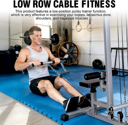 Miniatura 6 de Máquina de remo GDLF LAT Pull Down de tracción baja para entrenamiento de fuerza con barra de ejercicio para el cuerpo