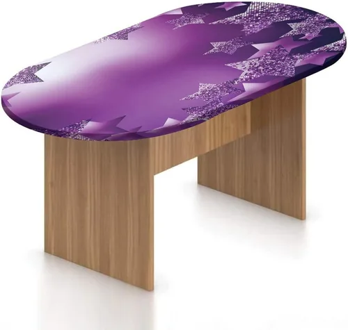 Miniatura 11 de XISUNYA Mantel ovalado ajustable de poliéster elástico para Navidad, mantel ajustable con estampado de villancicos nevados, se adapta a mesas