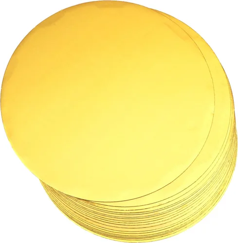 qiqee Bases Redondas Doradas para Pasteles de 6 Pulgadas, Paquete de 40 Círculos Redondos, Base de Cartón Grado Alimenticio, Plato para Pastel (Más