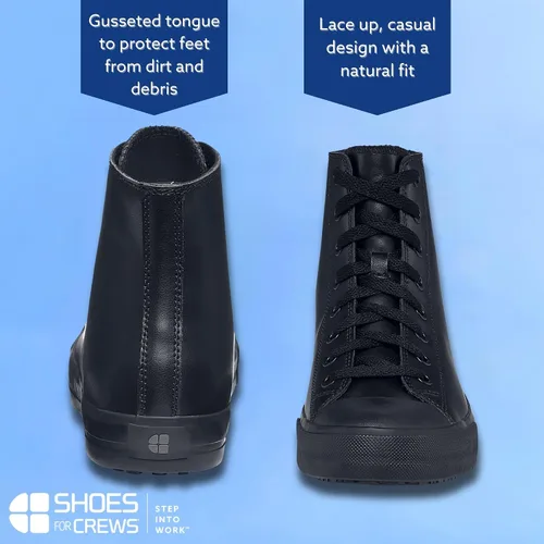 Miniatura 13 de Shoes for Crews Zapatillas de trabajo unisex antideslizantes de caña alta - Zapatos cómodos y resistentes al agua para mujeres y hombres