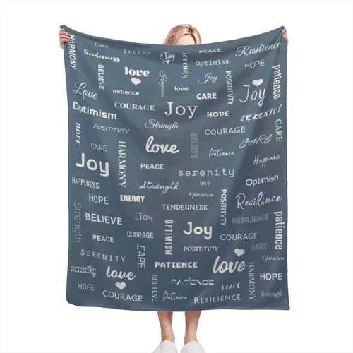 Miniatura 39 de Manta curativa, manta de regalo para mujeres y hombres, cálido regalo inspirador, manta de forro polar suave con energía positiva, comodidad, amor