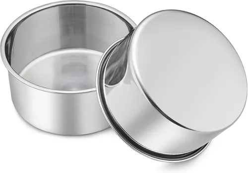 Miniatura 11 de P&P CHEF - Juego de moldes para tartas de 8 pulgadas, moldes redondos para hornear de acero inoxidable para capas, moldes para tartas de cumpleaños