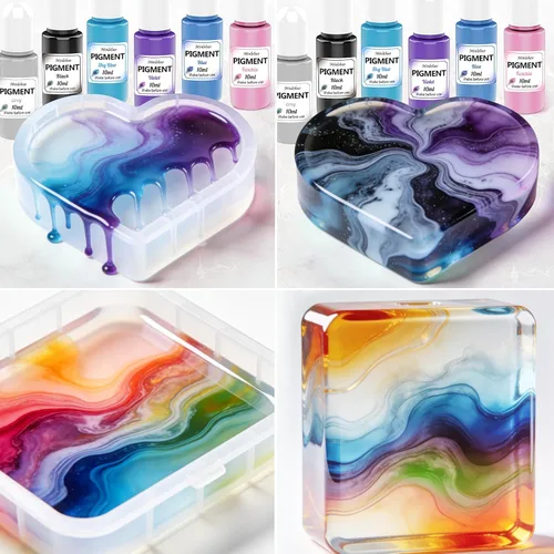 Miniatura 6 de Resina epoxi, tinte de resina UV, juego de pigmentos líquidos de 10.1 fl oz, colorante de resina translúcida altamente concentrado para fabricación