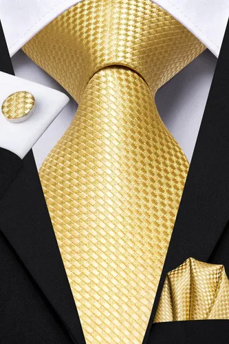 Miniatura 40 de Dubulle Corbata tejida de cachemira para hombre y gemelos de pañuelo para hombre, conjunto de gemelos para boda formal y negocios
