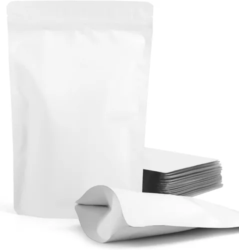 Miniatura 8 de FireKylin Paquete de 100 bolsas resellables con pie, bolsas a prueba de olores con cierre de cremallera de aluminio para embalaje