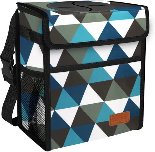 Miniatura 14 de Femuar Cubo de basura para automóvil a prueba de fugas con tapa, impermeable, para SUV, bolsa de basura plegable y portátil, color negro