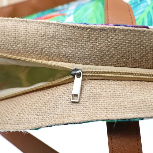 Miniatura 83 de Bolso grande de paja para mujer, tejido de ratán, bolso de playa de verano, a rayas