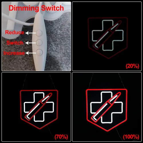 Miniatura 5 de Letrero de neón para juegos para decoración de pared, letreros de neón decorativos para sala de juegos, letrero de neón rojo y blanco colgante