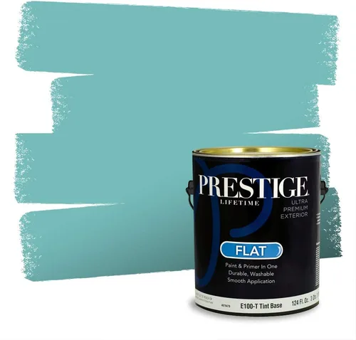 Miniatura 834 de Pintura Exterior + imprimación PRESTIGE, todo-en-uno, 1 galón, acabado mate, color comparable al Valspar* Royal Gray* VS151-Gris real