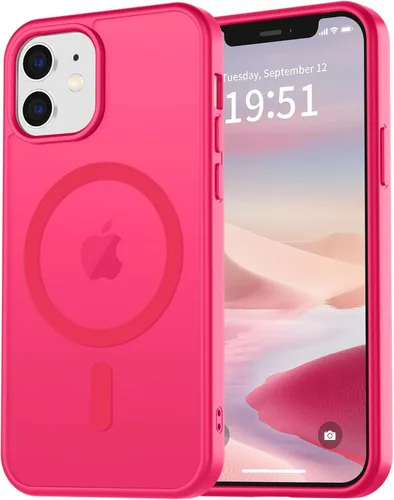 Miniatura 19 de vnnink para iPhone 12 y iPhone 12 Pro, funda de teléfono celular translúcida con protección contra caídas de grado militar, mate magnética