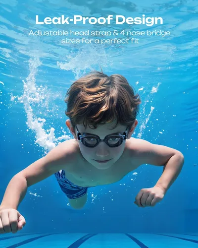 Miniatura 3 de OLANRUN Swim Goggles for Kids 6-14, Anti-Fog UV Protection Kids Goggles, Leakproof Pool Swimming Goggles for Youth Boys Girls
