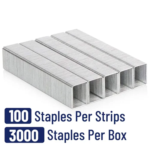 Miniatura 2 de Mr. Pen - Grapas resistentes, 3000 piezas, capacidad de 100 hojas, longitud de pierna de 1/2 pulgada, grapas para grapadoras resistentes, ideales
