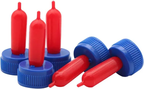 Miniatura 3 de 25 pezones de bebida de leche de vaca, silicona suave, tapa para botella de leche de cabra, alimentación para perros de oveja, cabra y cachorro, Azul