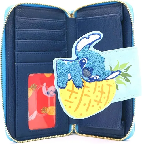 Miniatura 5 de Loungefly x Lilo y Stitch Pineapple Stitch Chenille Snap Wallet