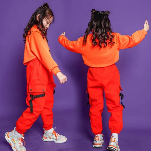 Miniatura 6 de Pantalones cargo de algodón para niños y niñas, sueltos, para baile de hip hop