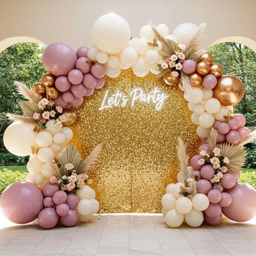 Miniatura 11 de Kit de arco de globos rosa, morado y verde menta, globos pastel de doble relleno con mariposas doradas para baby shower, cumpleaños de niña, tema