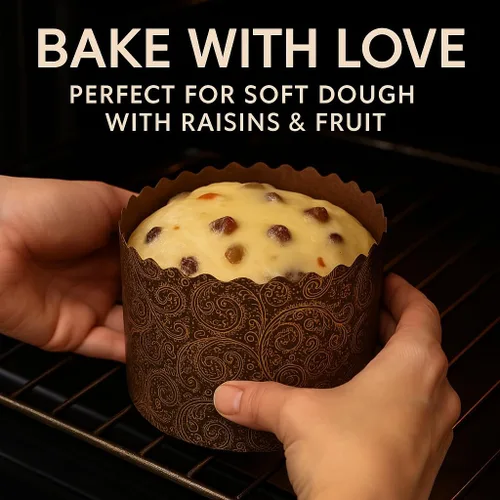 Miniatura 4 de Moldes para hornear Kulich y Panettone de 12 onzas, paquete de 12 unidades, formas de papel antiadherentes para pan de Pascua, 4.3 pulgadas de ancho