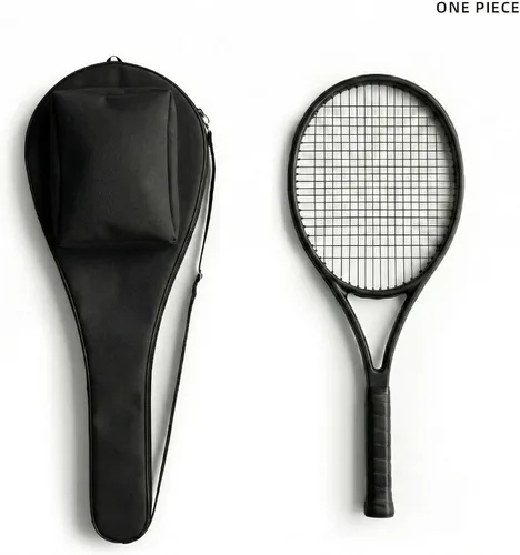 Miniatura 9 de Bolsa de tenis TaktZeit ligera y acolchada con funda para raquetas de tenis y correa de hombro ajustable Bolsillo negro.