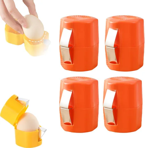 Miniatura 13 de 2026 Nuevo abridor de huevos, separador de cáscara de huevo para huevos crudos, herramienta de galletas, herramienta de corte de huevo de acero