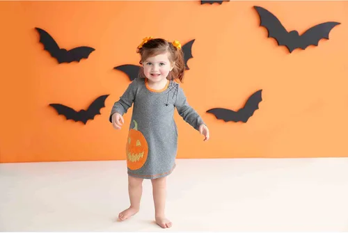 Miniatura 2 de Mud Pie Vestido de camiseta de Halloween para niña de talla única para bebé