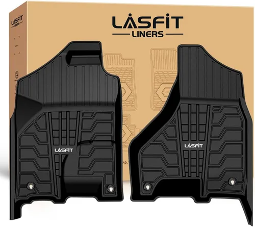 Miniatura 20 de LASFIT - Alfombrillas para Ram 1500 2019-2024 Cabina Tripulación con Cubo de Almacenamiento Bajo el Asiento Trasero