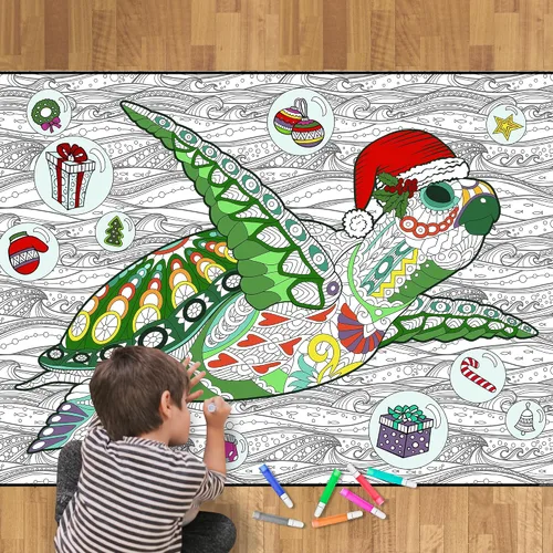 Miniatura 11 de Póster gigante para colorear – Hojas para colorear jumbo de primera calidad para niños y adultos con páginas gruesas resistentes a la suciedad, uso