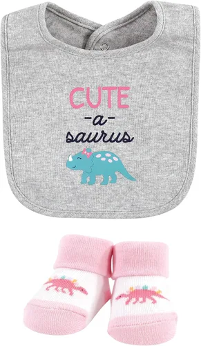Miniatura 124 de Hudson Baby Conjunto de babero y calcetines unisex de algodón para bebé
