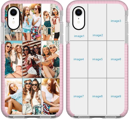 Miniatura 22 de Funda de teléfono personalizada para iPhone XR, diseño personalizado de fotos de collage de múltiples imágenes, resistente a los golpes, resistente