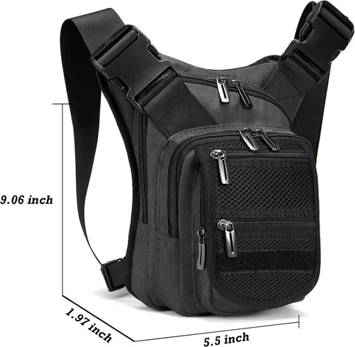 Miniatura 6 de NICGID Riñonera para la pierna, bolsa de muslo, bolsa de pierna caída, bolsas de cintura de senderismo para hombres y mujeres, bolsa de viaje al