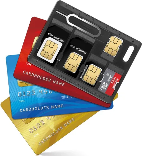 Miniatura 3 de 1 paquete de soportes para tarjetas SIM con bandeja abridor, juego de herramientas de almacenamiento de tarjetas para tarjetas de memoria Micro Nano