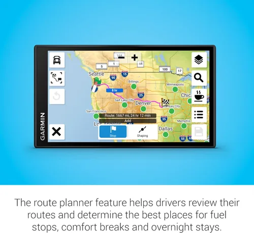 Miniatura 6 de Garmin dzl OTR610, navegador GPS grande, fácil de leer de 6 ', enrutamiento personalizado de camiones, imágenes satelitales Birdseye de alta
