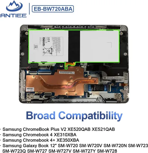 Miniatura 6 de EB-BW720ABA EB-BW720ABE Batería para Samsung ChromeBook Plus V2 XE520QAB XE521QAB, Chromebook 4 4+ XE310XBA XE350XBA, Galaxy Book 12 SM-W720 SM-W723