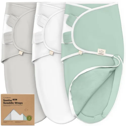 Miniatura 27 de Saco de dormir para bebé con cremallera - Paquete de 3 mantas envolventes para recién nacidos de 0 a 3 meses, bebé, niña, niño, saco de dormir suave