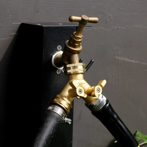 Miniatura 4 de Divisor de manguera de jardín, conector de 2 vías de latón resistente, grifo de jardín, divisor para grifo al aire libre, divisor de manguera