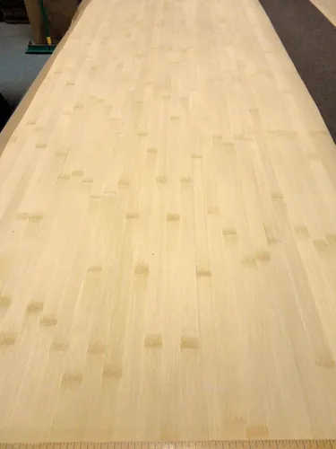 Miniatura 3 de Chapa de madera de caña ancha rubia natural de bambú 24" x 48" en la parte trasera fina de vellón VH