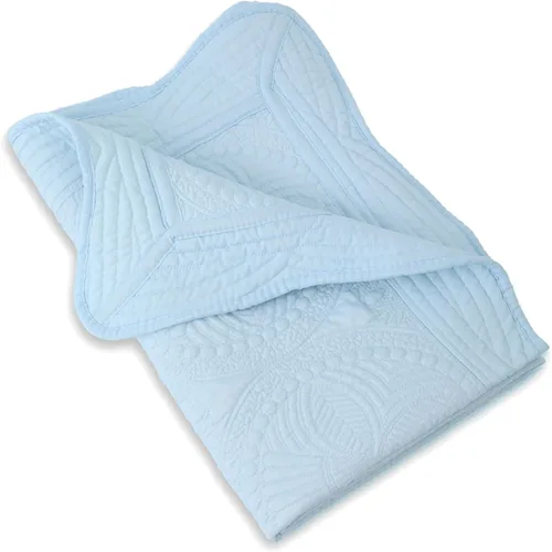 Miniatura 8 de MONOBLANKS Manta de Edredón de Bebé Personalizada Monograma Ligera con Relieve Escalonado para Todas las Estaciones (Gris)