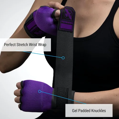 Miniatura 2 de Hayabusa Guantes de mano de gel rápido para boxeo Púrpura/Negro