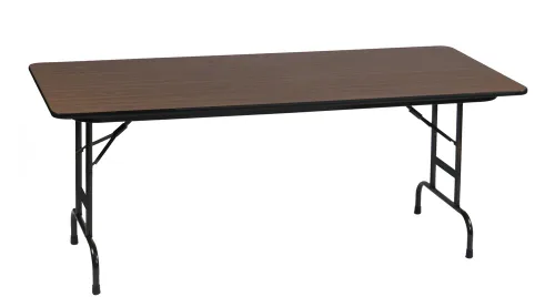 Miniatura 2 de Correll CFA2448M 01 - Mesa plegable de melamina de altura ajustable, rectangular, 24 pulgadas de ancho x 48 pulgadas de largo x 22 a 32 pulgadas